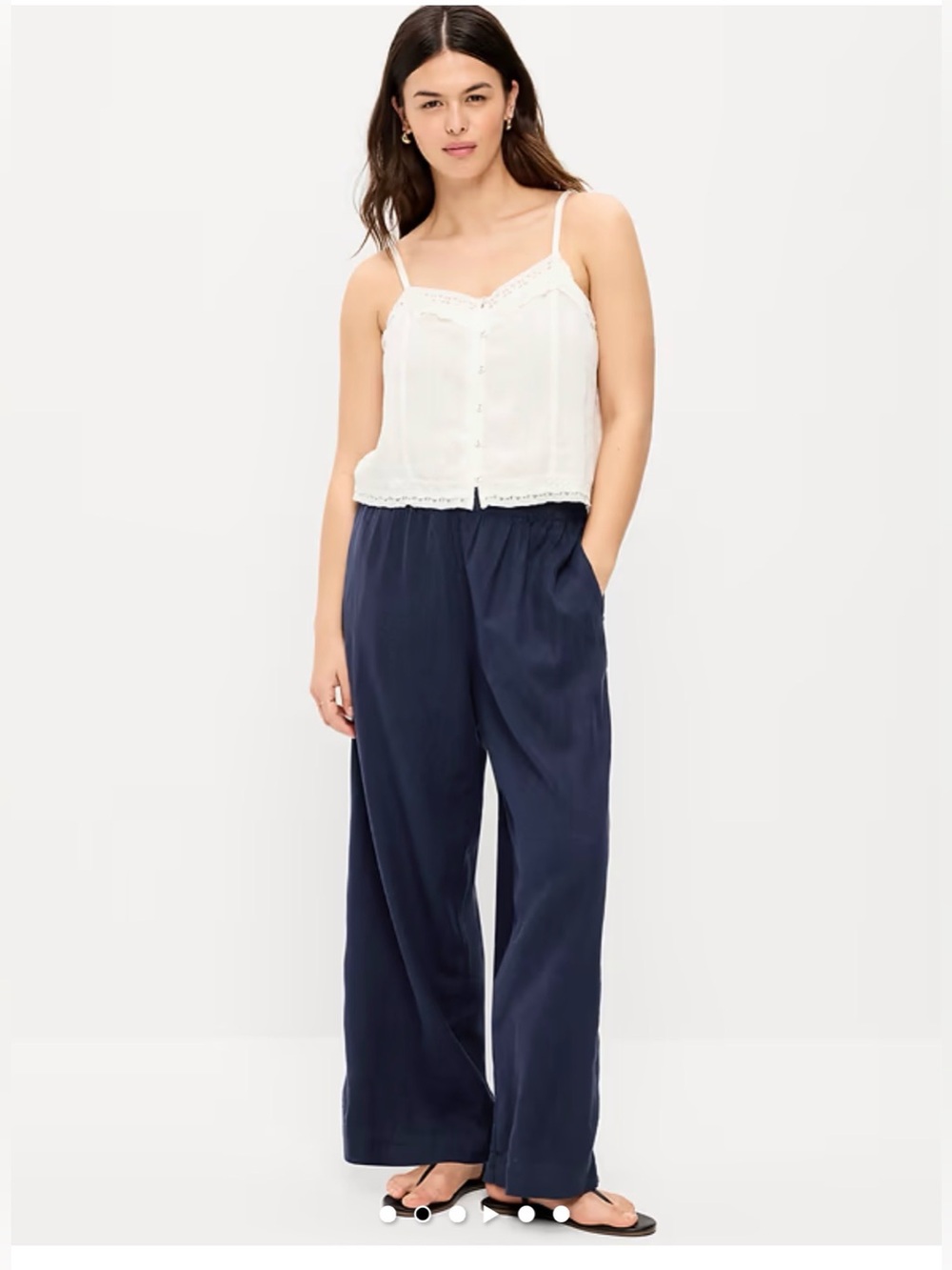 BUNDLE 2 x High-Waisted Linen-Blend Super Wide-Leg Pants XL Tall